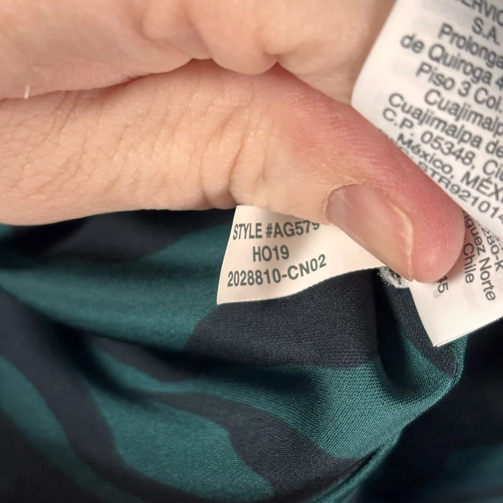 J.Crew Satin-Backed Crepe Zebra Print Top & Skirt Set in Green/Black Sz 8/M